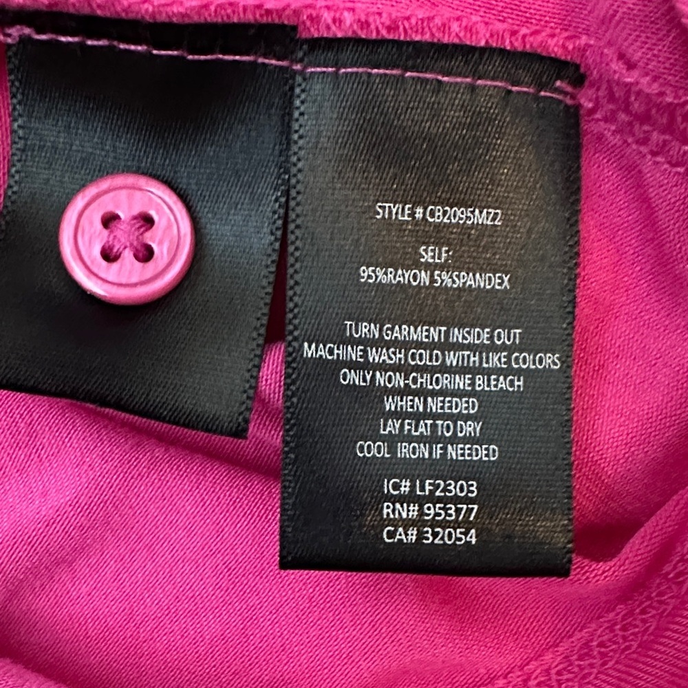NWT From Anthropologie- XL Sanctuary Dream Vibrant Pink Ruched Button up top - Picture 11 of 12